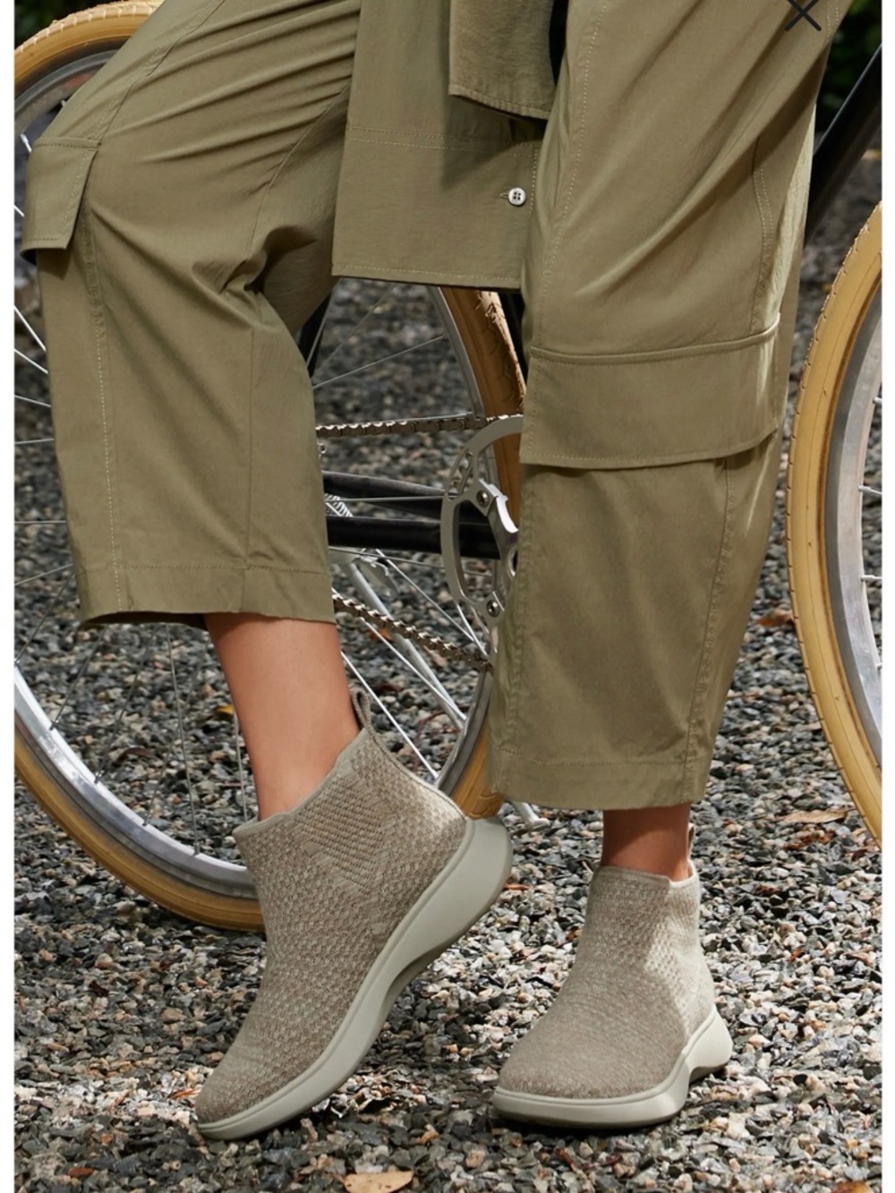 Knit Ankle Slip-On Sneakers in Taupe